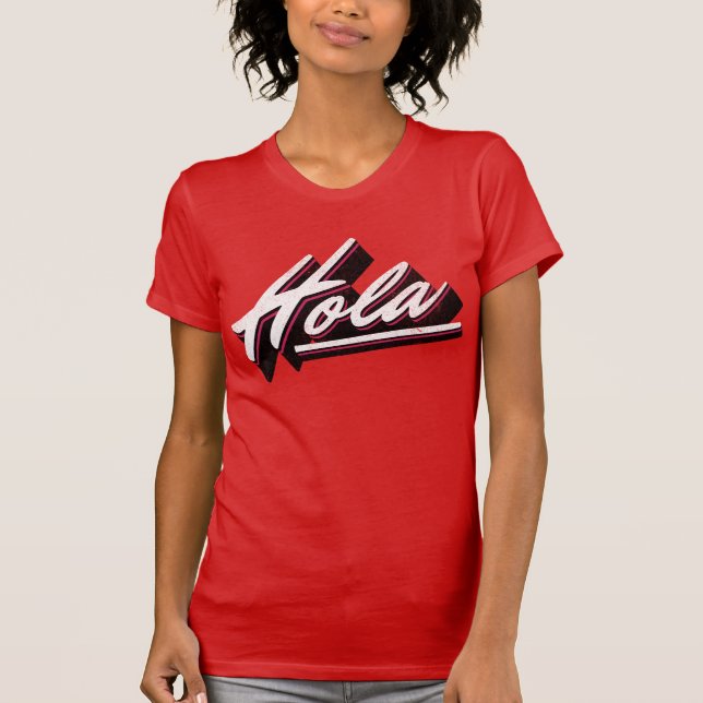 Camiseta Hola design de texto (Frente)