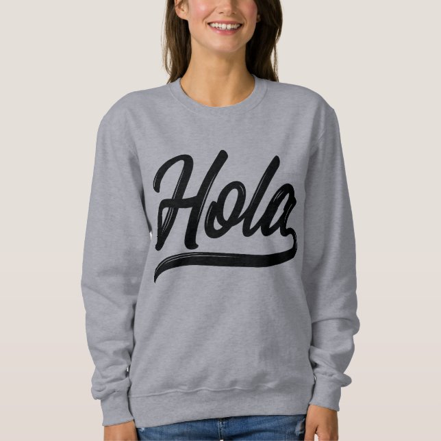 Camiseta Hola Script (Preto) (Frente)