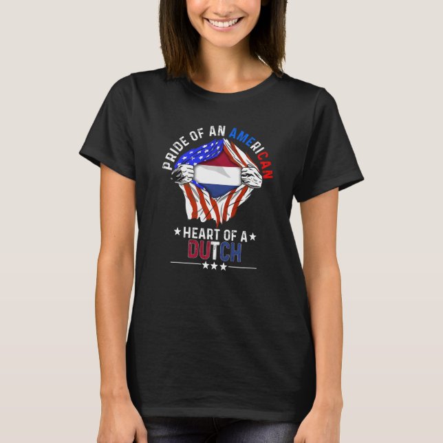 Camiseta Holandês American Pride Foreign Netherlands F (Frente)