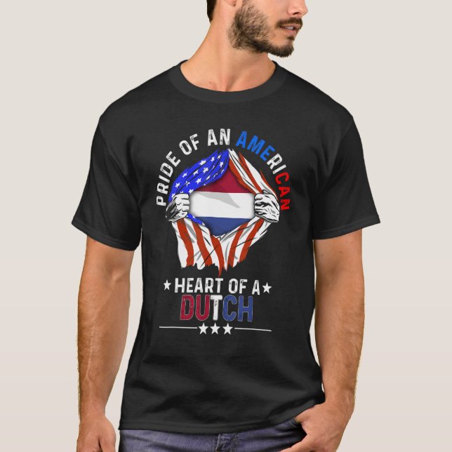 Camiseta Holandês American Pride Foreign Netherlands F (Frente)