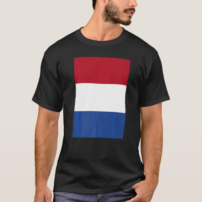Camiseta Holandês Retro Vintage Bandeira Nacional Países Ba (Frente)