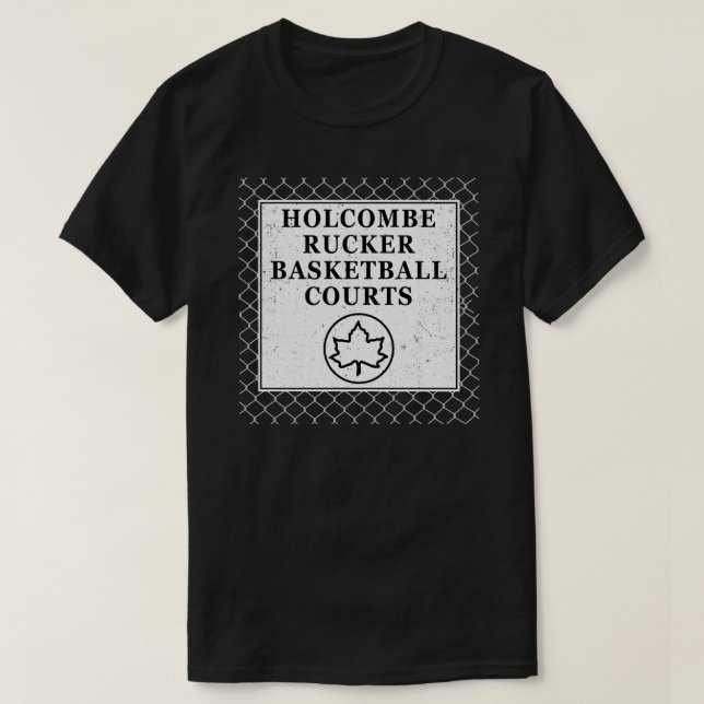 Camiseta Holcombe Rucker Basketball Courts -Park Sign on Ch (Frente do Design)