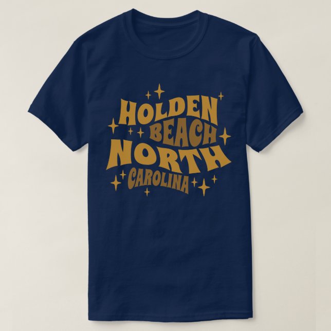 Camiseta Holden Beach North olina Stars (Frente do Design)