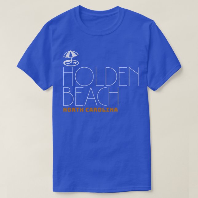 Camiseta Holden Beach North olina Summer Umbrella (Frente do Design)