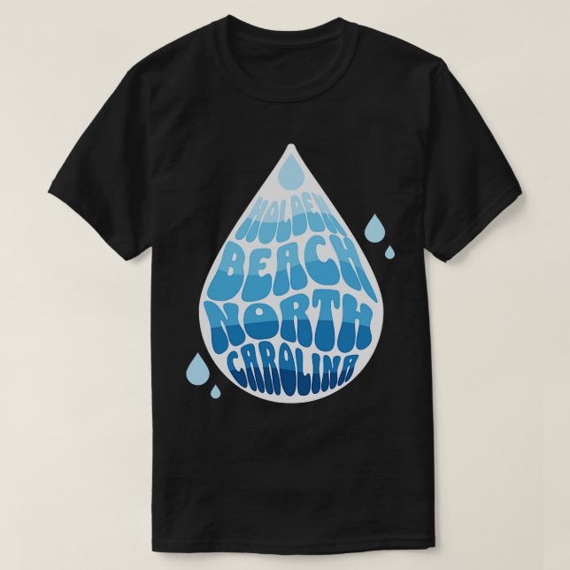 Camiseta Holden Beach North olina Water Drop (Frente do Design)