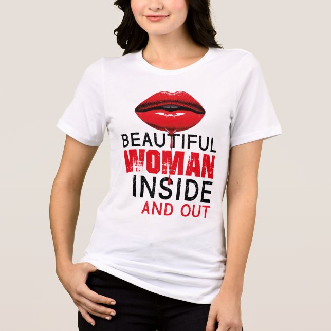 Camiseta holgada de manga corta Beautiful Woman (Frente)