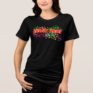 Camiseta Holi alaranjado Hai com pontos coloridos