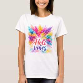 Camiseta Holi Vibes Colorful Watercolor Splash Art