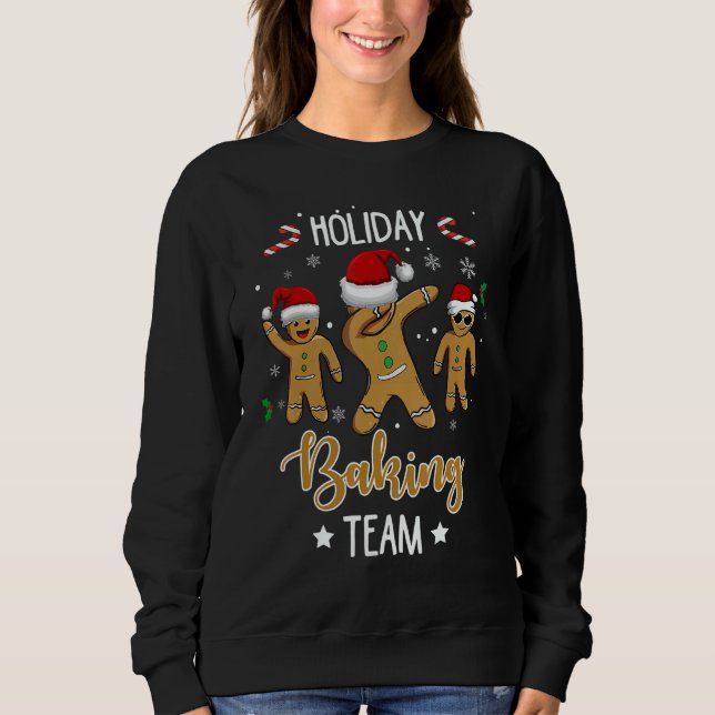 Camiseta Holiday Baking Team Christmas Dabbing Gingerbread (Frente)