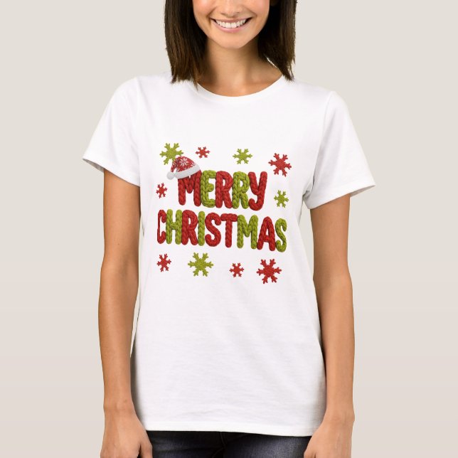 Camiseta Holiday Elegant Soft Merry Christmas Party (Frente)