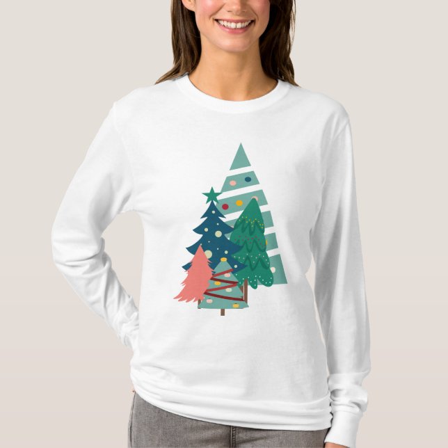 Camiseta Holiday Evergreens Design (Frente)