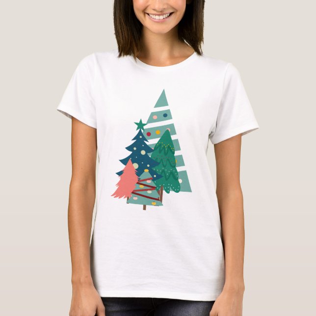 Camiseta Holiday Evergreens Design (Frente)