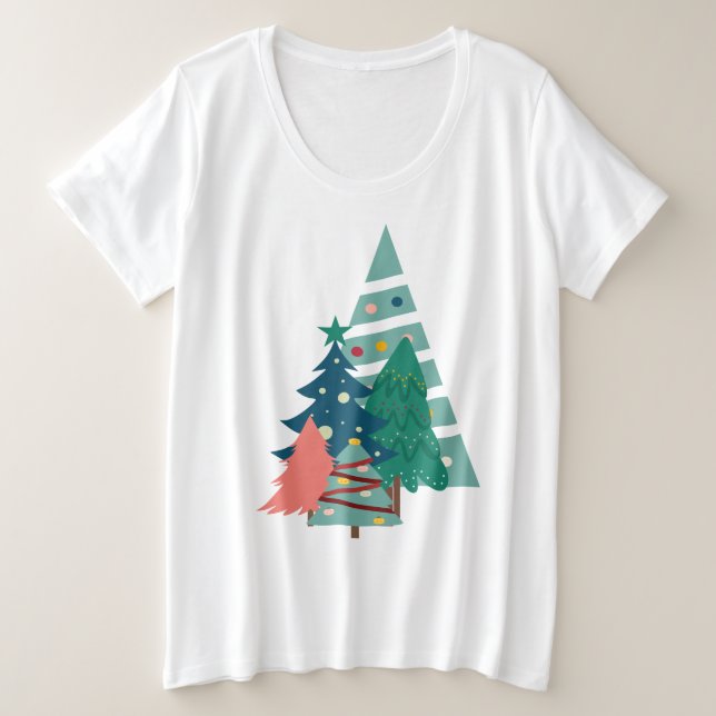 Camiseta Holiday Evergreens Design (Frente do Design)