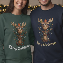 Camiseta Holiday Lights Moose