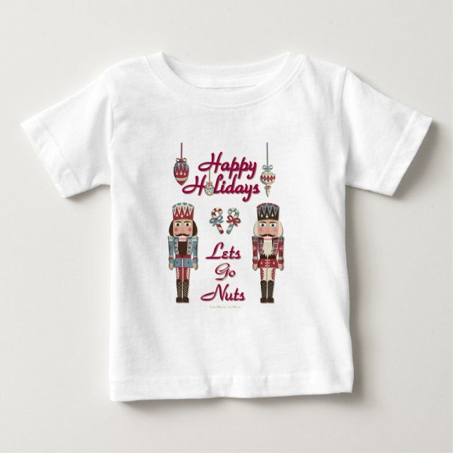 Camiseta Holiday Nutcracker deixa Loucos irem (Frente)