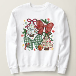 Camiseta Holiday Season Patchwork Christmas Sweatshirt