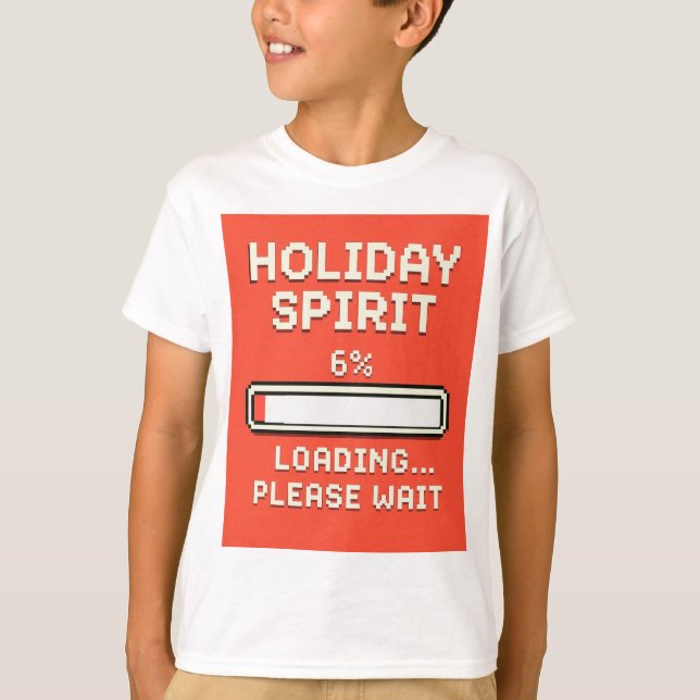 Camiseta Holiday Spirit Loading Bar (Frente)