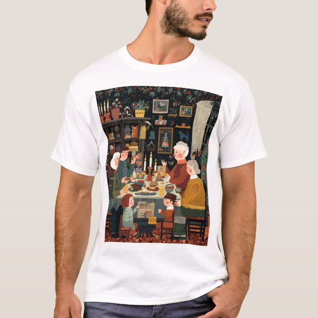 Camiseta Holiday Table – A Cozy Family Feast (Frente)