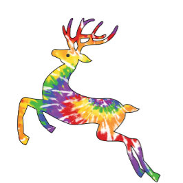 Camiseta Holiday Vibes Tie Dye Raindeer