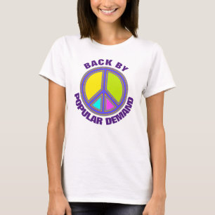 Camiseta holiES - sinal colorido PEACE + suas ideias