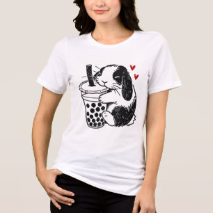 Camiseta Holland Lop Rabbit ama Boba Tea Bunny E Bubble