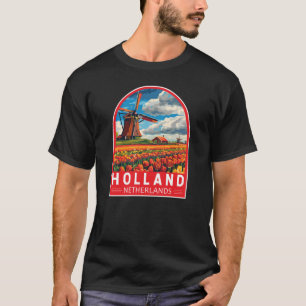 Camiseta Holland Netherlands Viagem Art Vintage