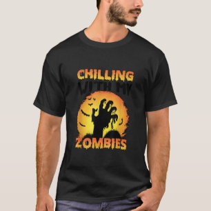 Camiseta Holloween Refrigerindo Com Meus Zombies Engraçados