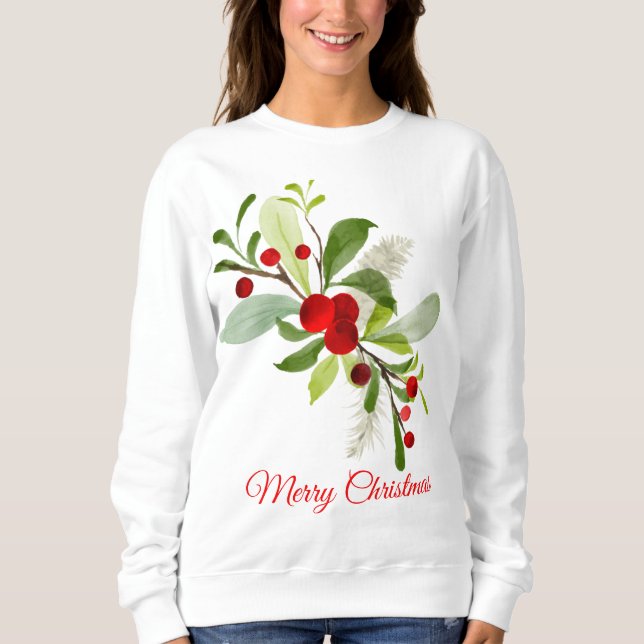 Camiseta Holly Berries Felry Natal (Frente)
