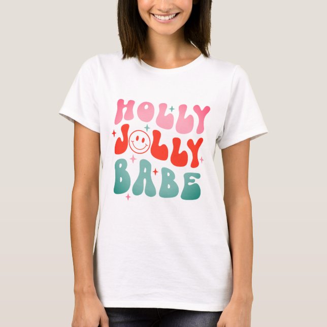 Camiseta Holly Jolly Babe (Frente)