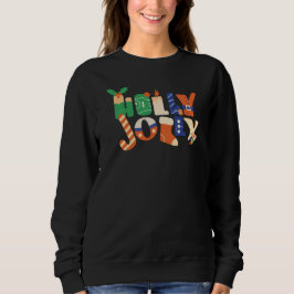 Camiseta Holly Jolly Christmas Candy Letters