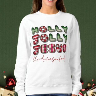 Camiseta Holly Jolly Jesus, balão de doce óptico em negrito