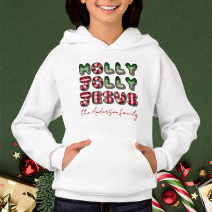 Camiseta Holly Jolly Jesus Crianças de doces ópticos em 3D