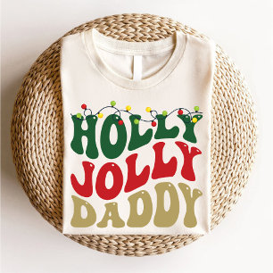Camiseta Holly Jolly Pai Moderno Groovy White