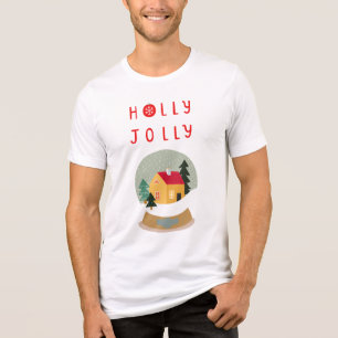 Camiseta Holly Jolly Snow Globe - Um Delírio de Férias Cozy