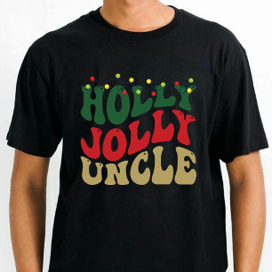 Camiseta Holly Jolly Tio Natal Groovy Black