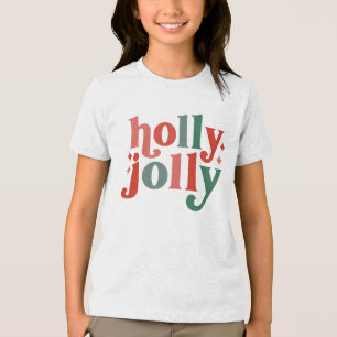 Camiseta Holly Jolly - Tipografia de Feriados Retroativos