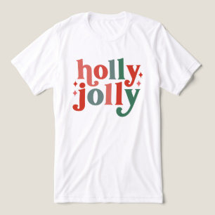Camiseta Holly Jolly - Tipografia de Feriados Retroativos