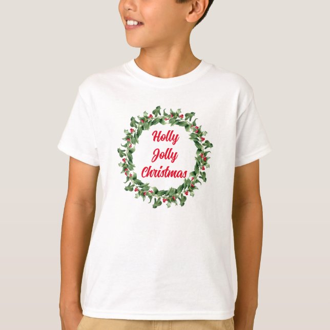Camiseta Holly Red Berry Jolly Natal (Frente)