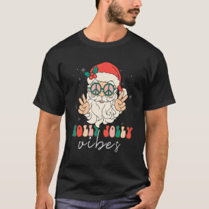 Camiseta Holly Retro Groovy Natal Jolly Vibes Papais noeis