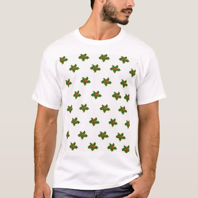 Camiseta Holly Standard de Natal (Frente)