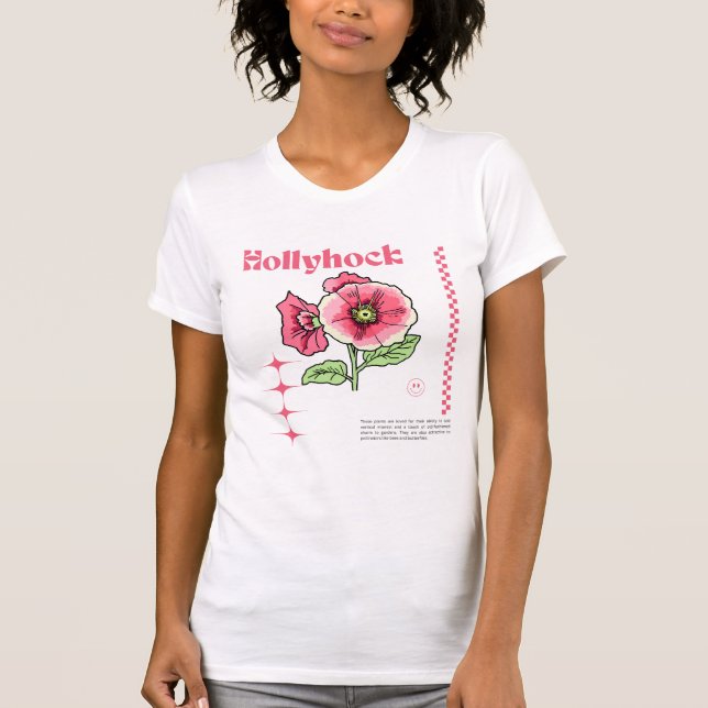 Camiseta Hollyhock Rosa (Frente)