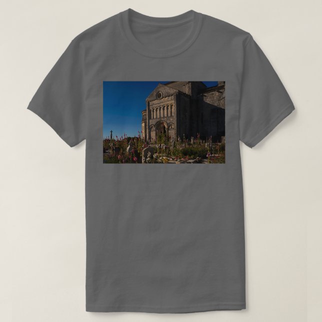 Camiseta Hollyhocks e headstones Talmontsur Gironde França (Frente do Design)