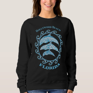 Camiseta Hollywood Beach Florida Tribal Dolphins Ocean Anim