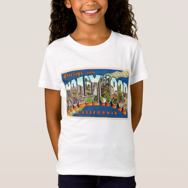 Camiseta Hollywood California Vintage - Letra grande (Frente)