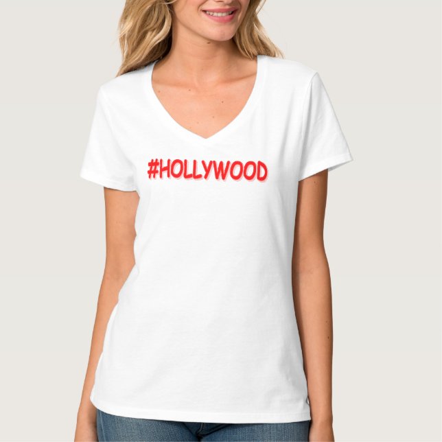 Camiseta "#HOLLYWOOD" Design. Comprar Agora (Frente)