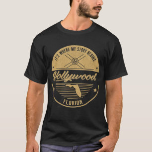 Camiseta Hollywood Flórida É onde minha história começa