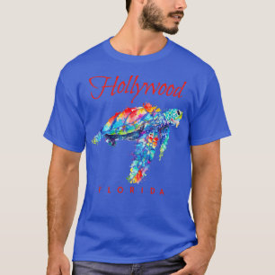 Camiseta Hollywood Florida Watercolor Sea Turtle