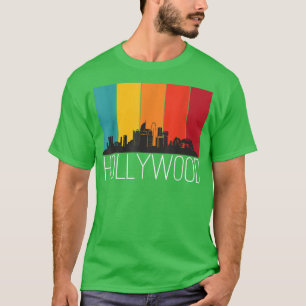 Camiseta Hollywood Skyline Retro de Los Angeles na Califórn