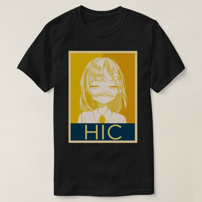 Camiseta Hololive Amelia Watson Hic ized   (Frente do Design)
