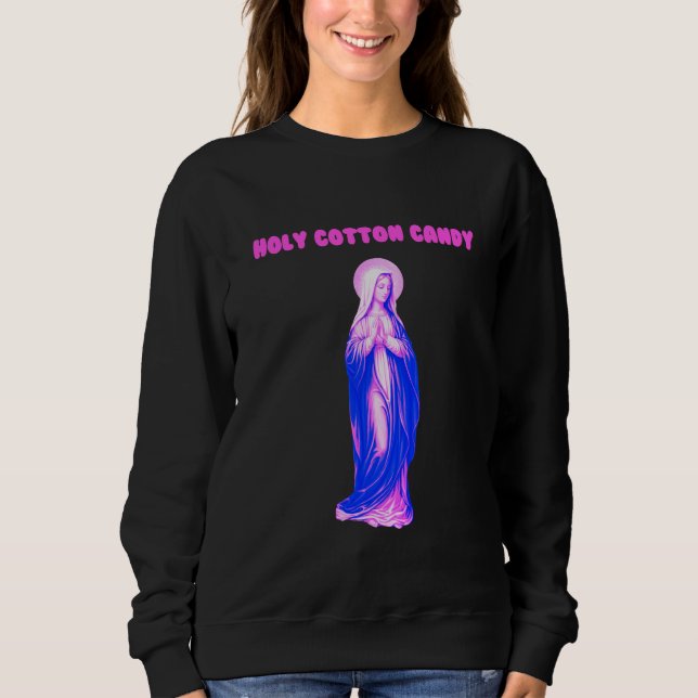 Camiseta Holy Cotton Candy Vierge Marie Rose et Bleue (Frente)